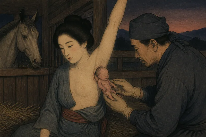 右脇からの出産のイメージ挿絵