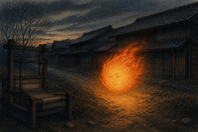 夜なべを禁じるミカリサマのイメージ挿絵