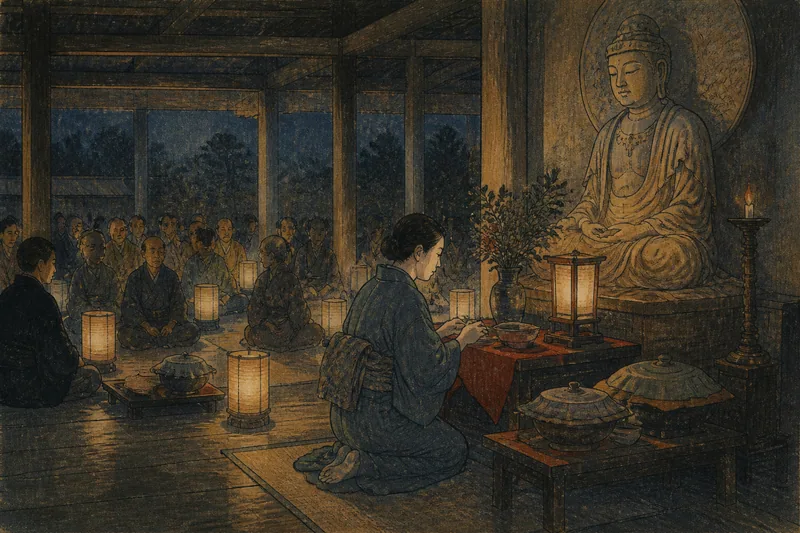 弥勒寺の夜籠りのイメージ挿絵