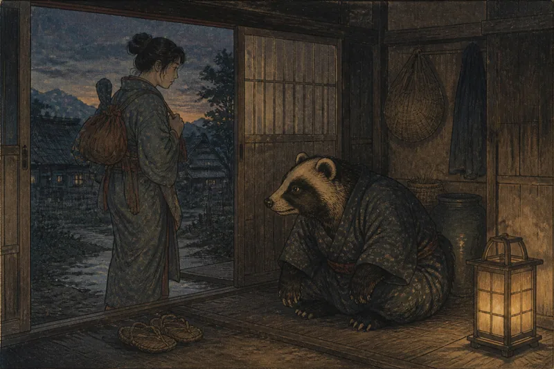 阿賀野の嫁を試す貉屋敷のイメージ挿絵