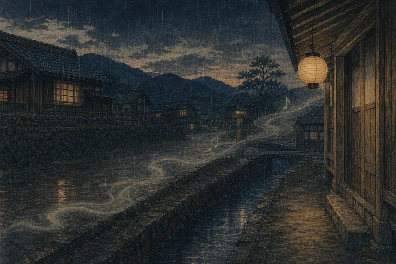 七尾の雨夜に歌うむじなのイメージ挿絵