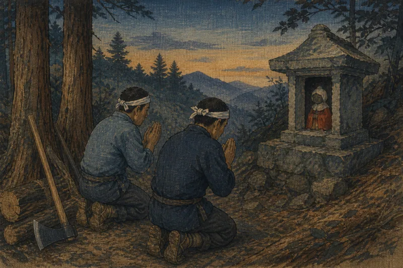 中庭の山の神のイメージ挿絵