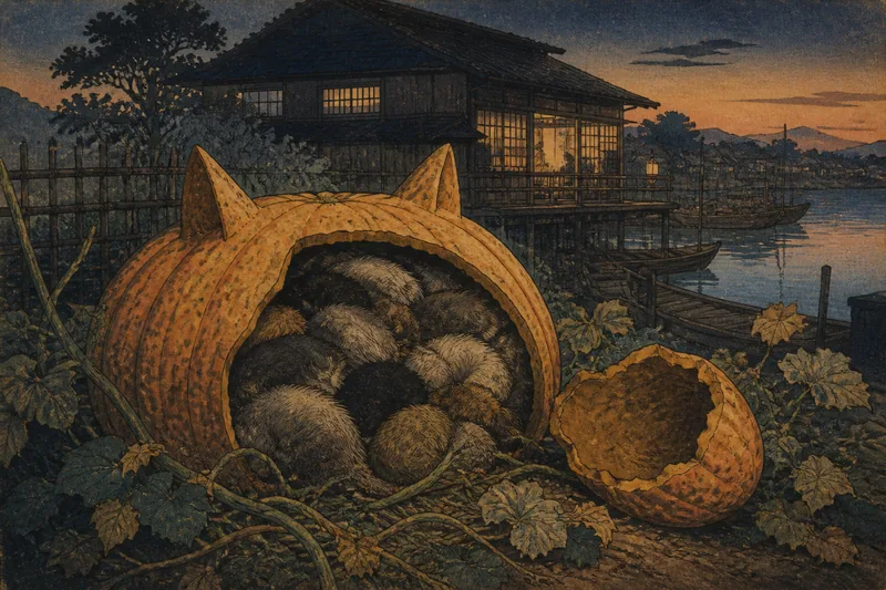 南瓜に化けた猫のイメージ挿絵
