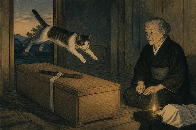 郡上市の遺体を蘇らせる猫のイメージ挿絵
