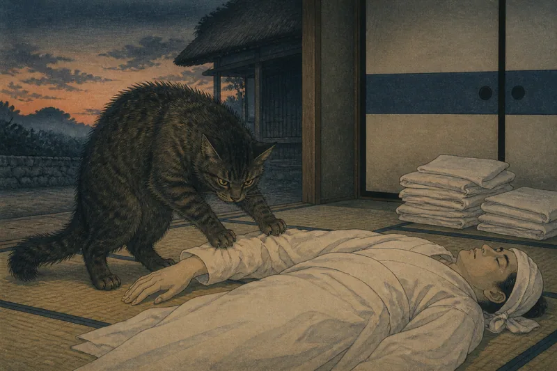 死体を動かす猫のイメージ挿絵