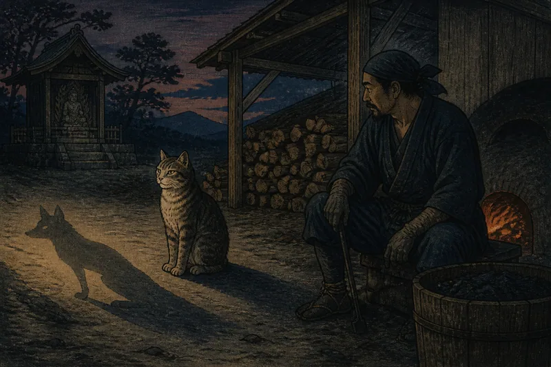 飯豊の猫殺しと狐憑きのイメージ挿絵