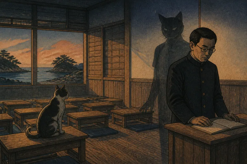 石巻の化け猫と猫神祟りのイメージ挿絵