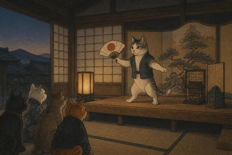 甲府の猫が演じた忠臣蔵のイメージ挿絵