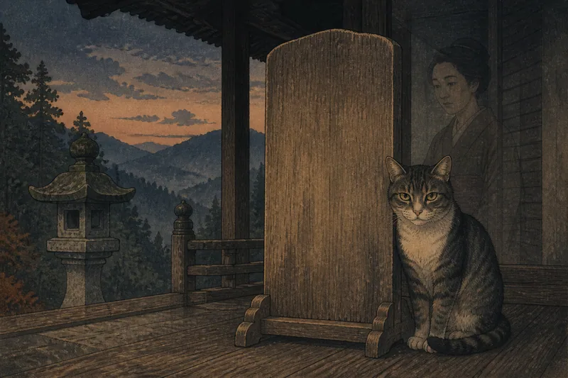 水上の猫に託す仇討ちのイメージ挿絵
