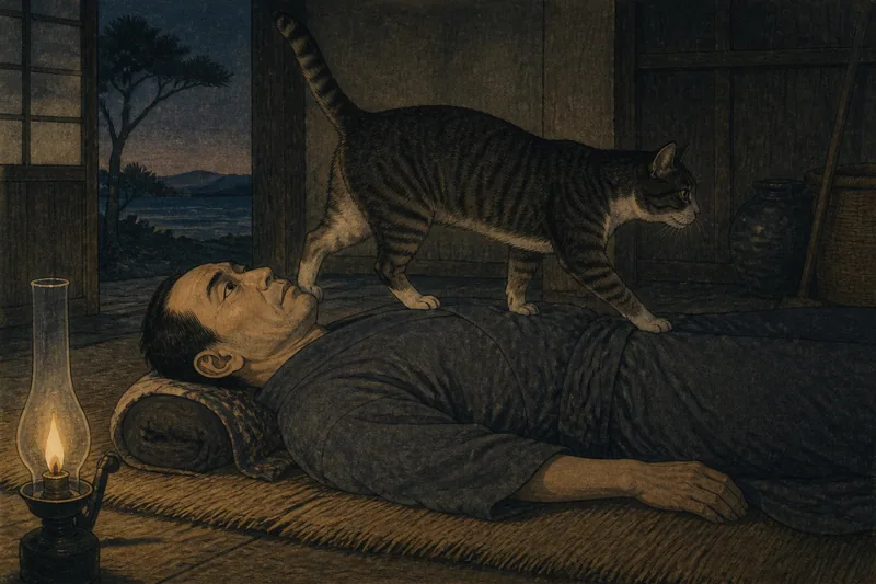 下関の死者をまたぐ猫のイメージ挿絵