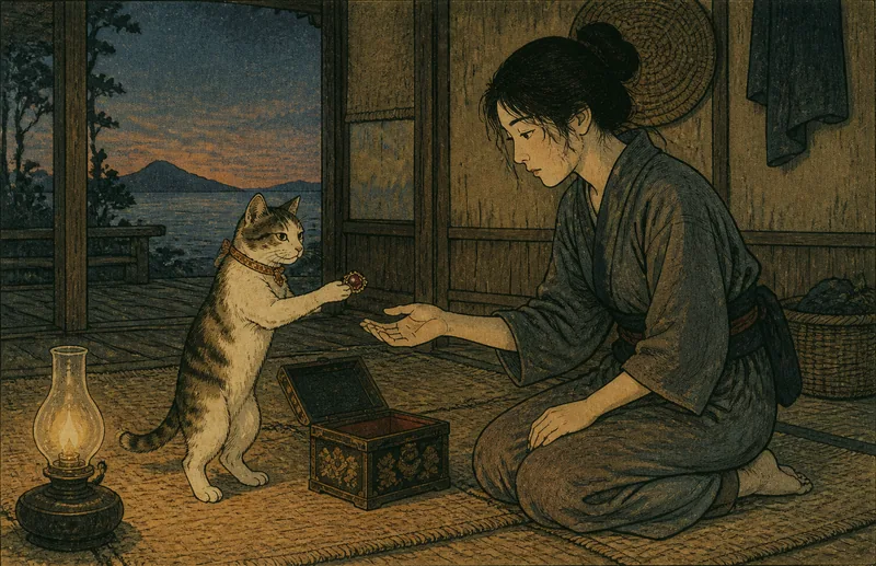 周防大島の猫山と奥様の報いのイメージ挿絵