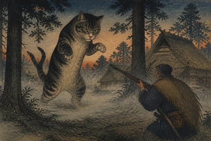 化け猫を撃つのイメージ挿絵