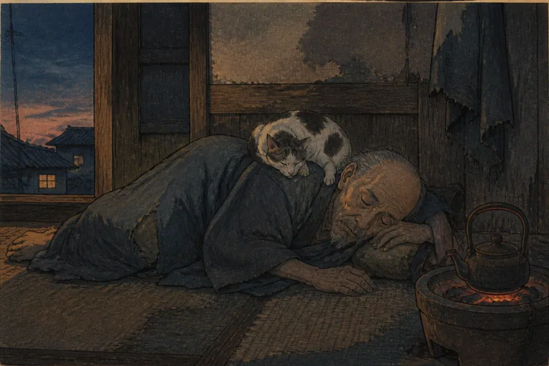 老父を癒した猫のイメージ挿絵