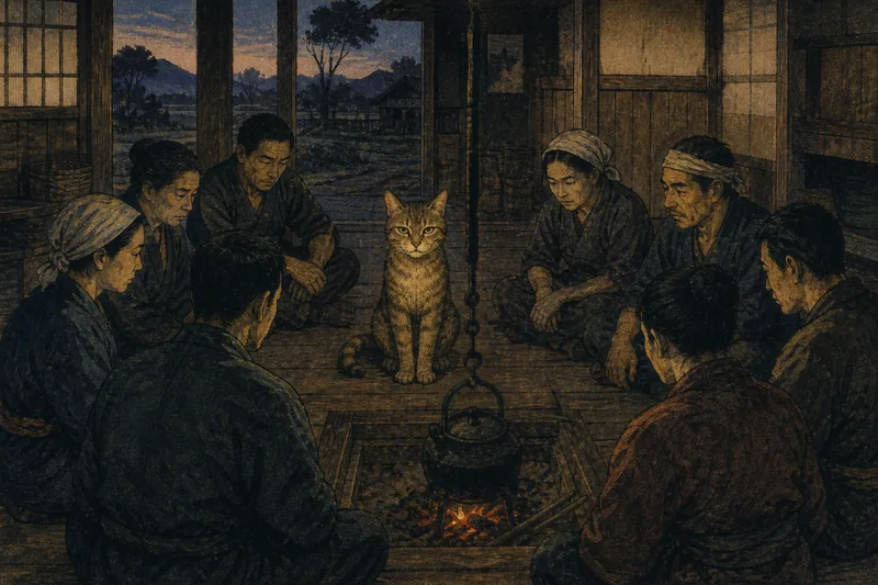 十日町の八人に化ける猫のイメージ挿絵