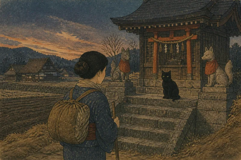 東御のお猫山の鼠除けのイメージ挿絵