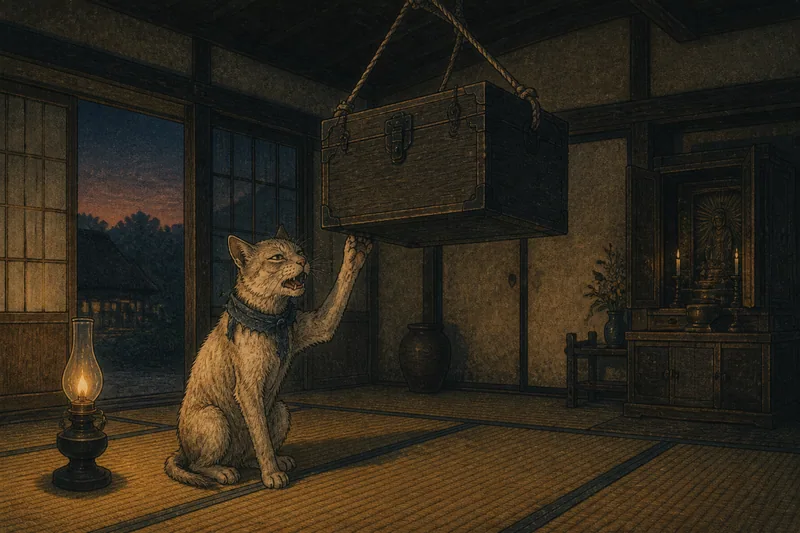 遠野の棺を吊る古猫のイメージ挿絵