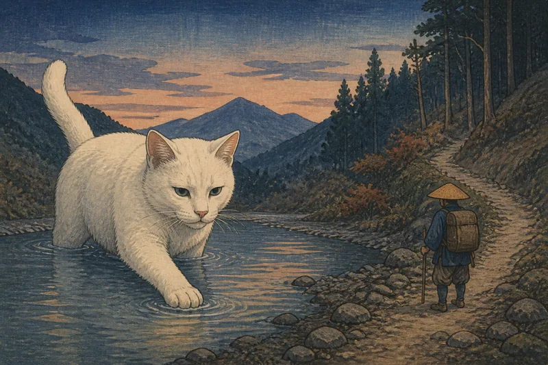 猫岩の白猫のイメージ挿絵
