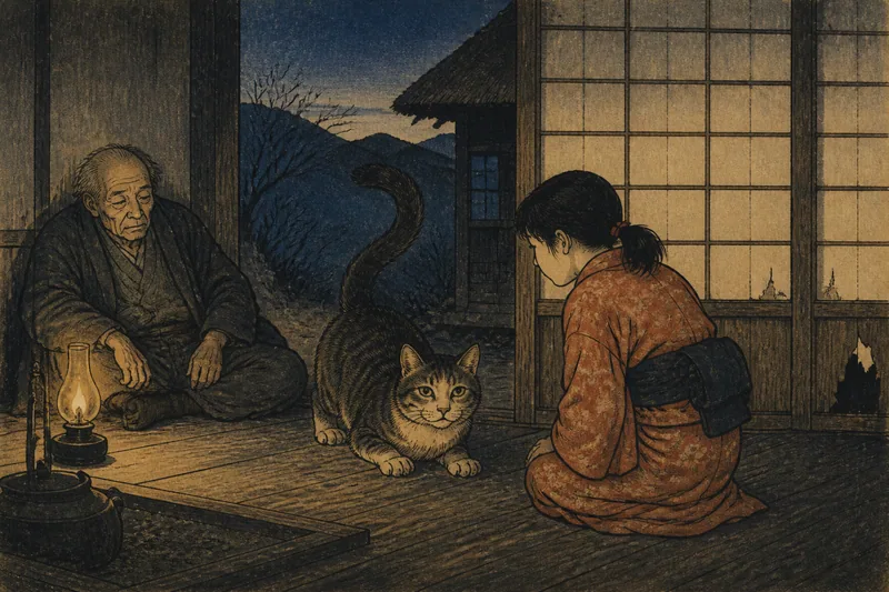 山北の尾切りと化け猫のイメージ挿絵