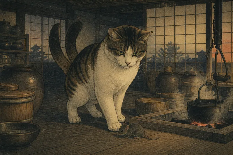 上田のねこまた鼠退治のイメージ挿絵