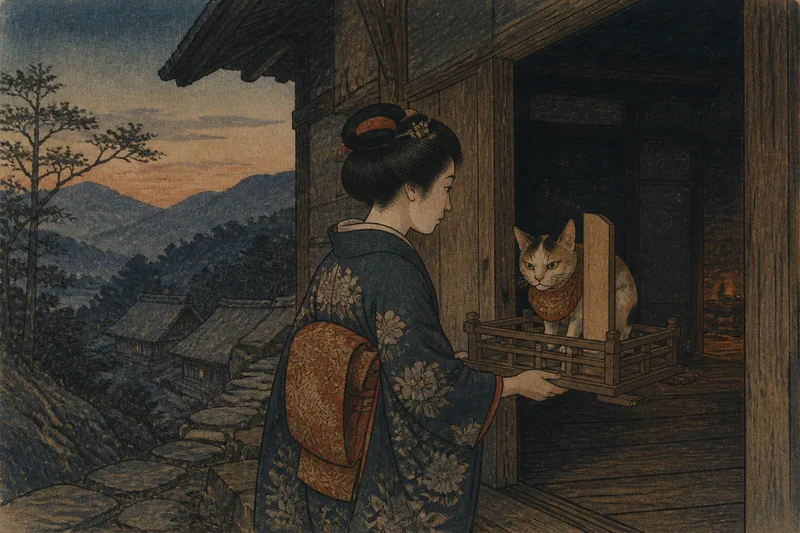 大洲の猫殺しの祟り神のイメージ挿絵