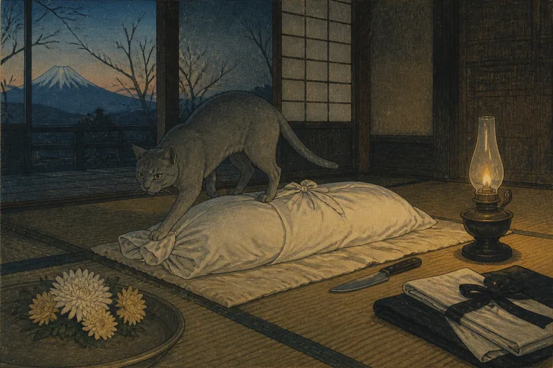 大月の猫またぎを防ぐ刃物のイメージ挿絵