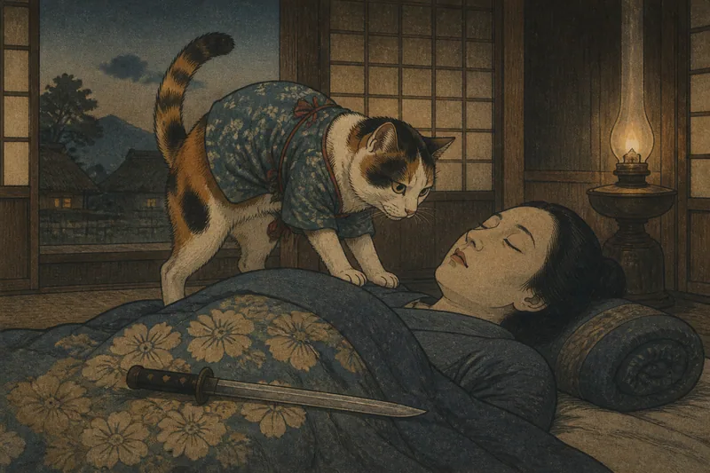猫よけの刃物のイメージ挿絵