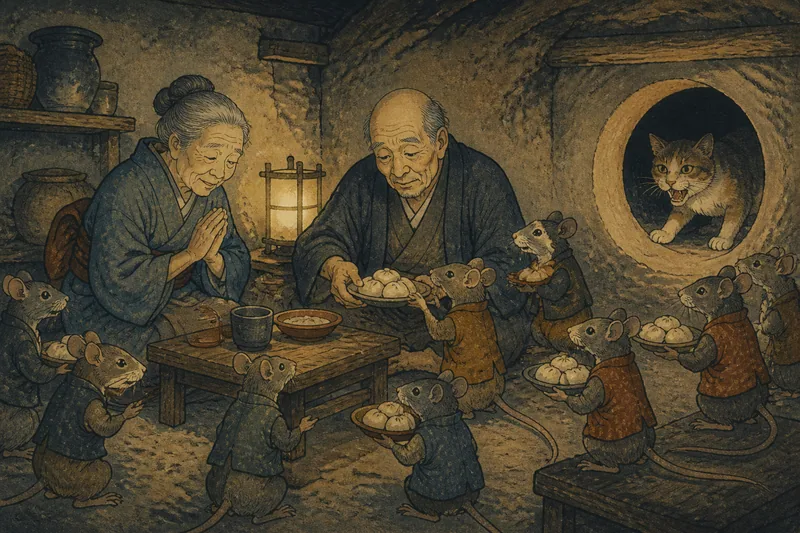 七尾の団子が招く鼠の国のイメージ挿絵