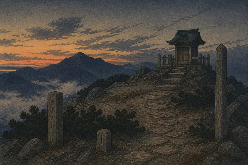 日本国(山)の名前の由来伝説のイメージ挿絵