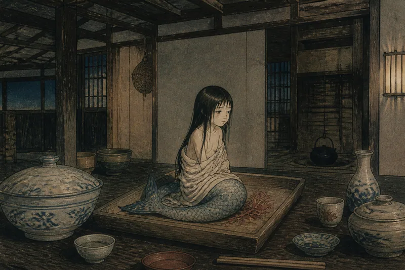 国東の人魚肉の庚申講のイメージ挿絵