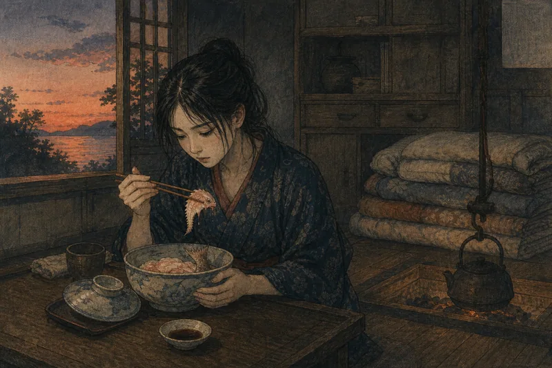 静岡の人魚を食べた娘の長寿のイメージ挿絵