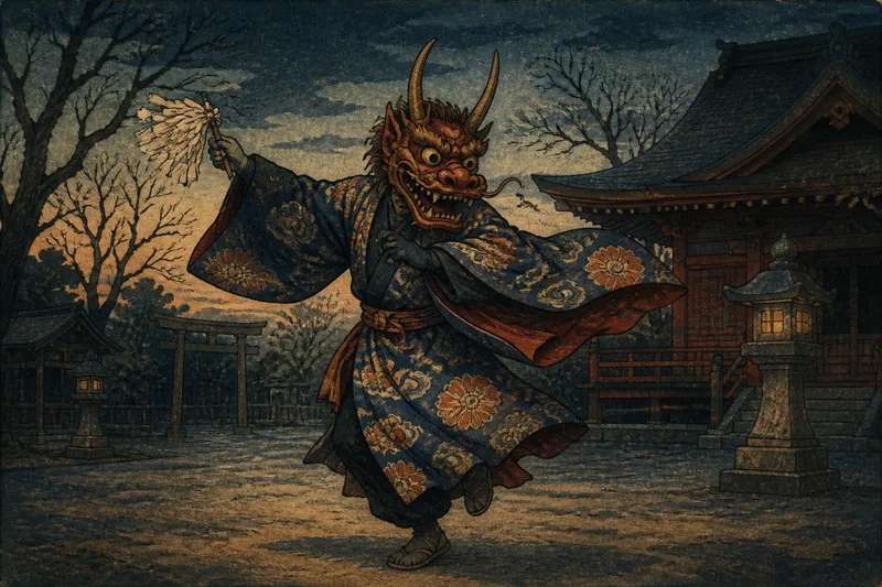 西金野井の獅子舞のイメージ挿絵