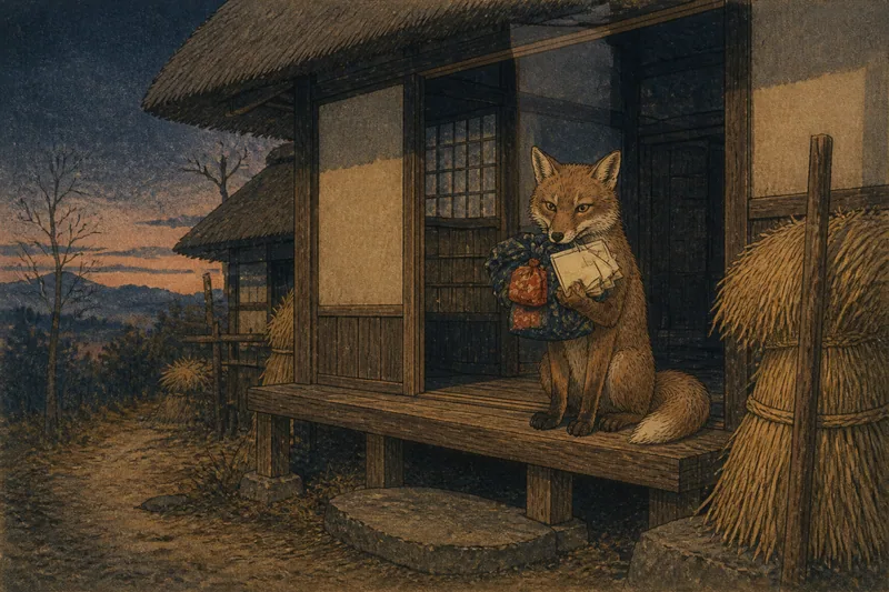 加茂の書簡を届ける野狐のイメージ挿絵