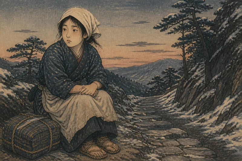 野麦峠の女工の幽霊伝説のイメージ挿絵