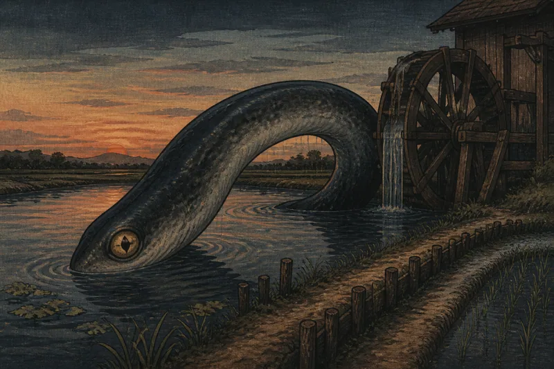 片目のウナギと池の主のイメージ挿絵