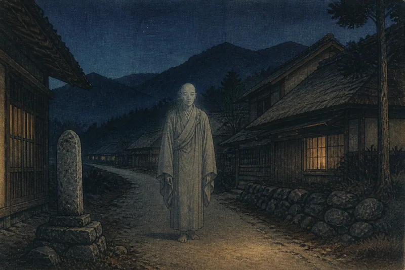 伊那の夜道の入道坊主のイメージ挿絵