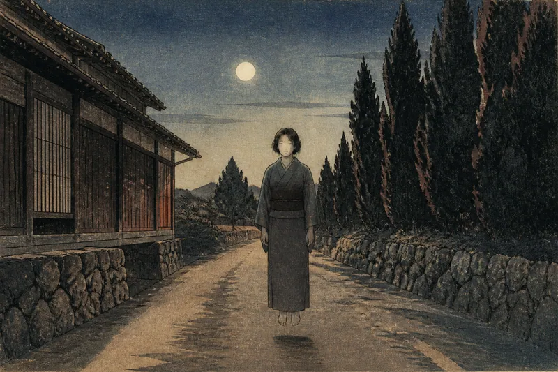 松本の道に出るオバケのイメージ挿絵