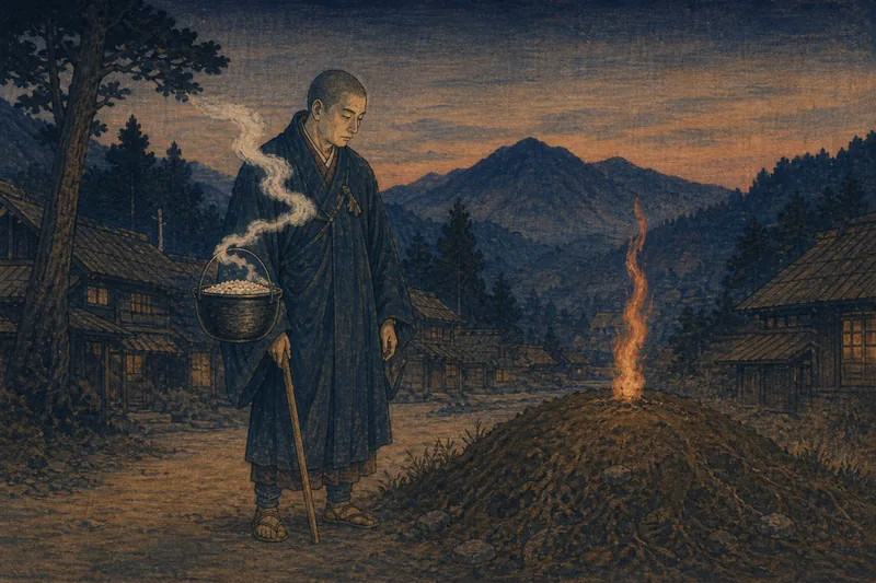 お坊さんの祟りのイメージ挿絵