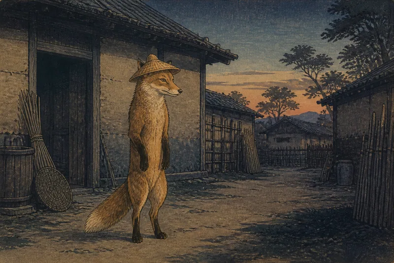 おかべつち場のたれこ狐のイメージ挿絵