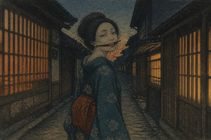 中橋の鬼女と文作の鬼のイメージ挿絵