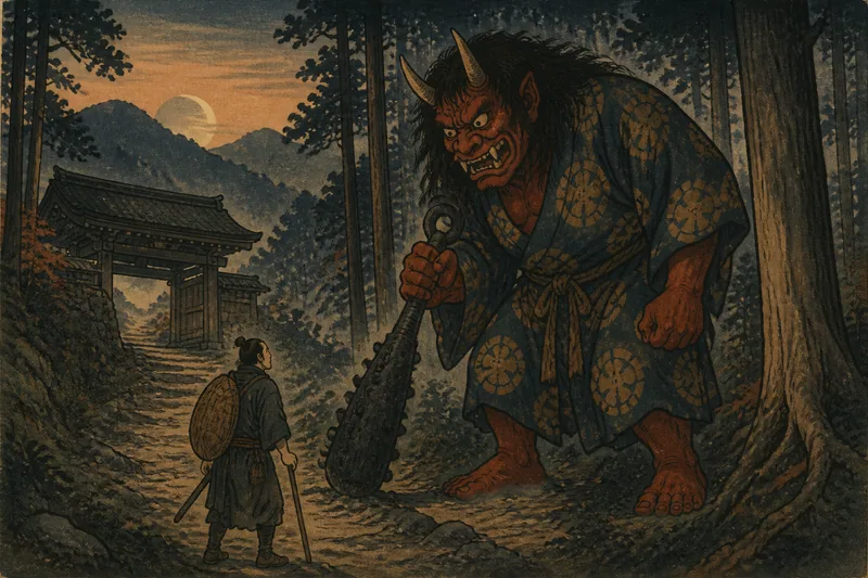 郡上の瓢ヶ岳の鬼退治のイメージ挿絵