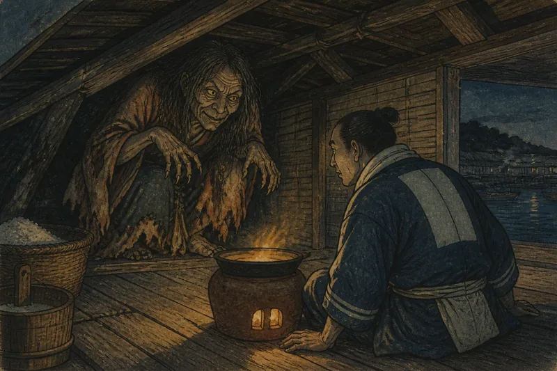 広島の鬼婆を焼く馬方のイメージ挿絵