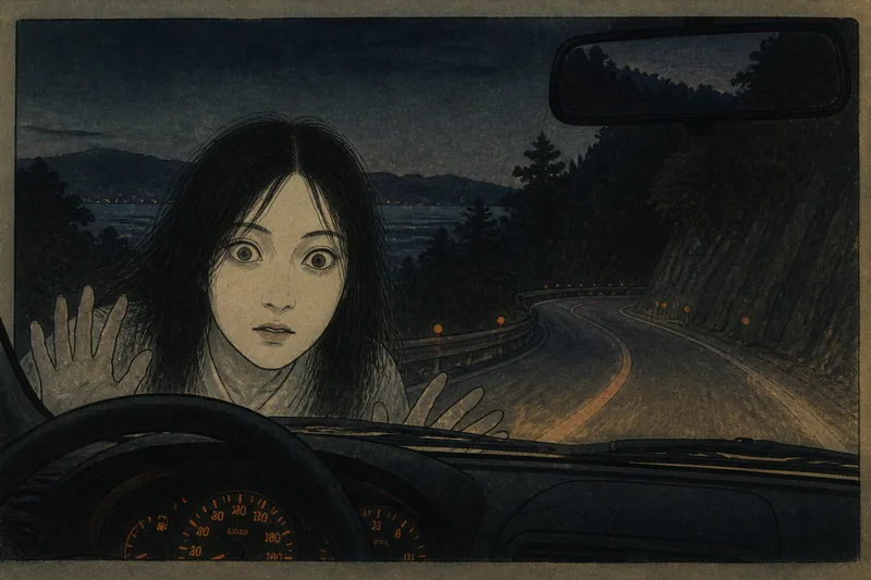 国道125号の女の顔のイメージ挿絵