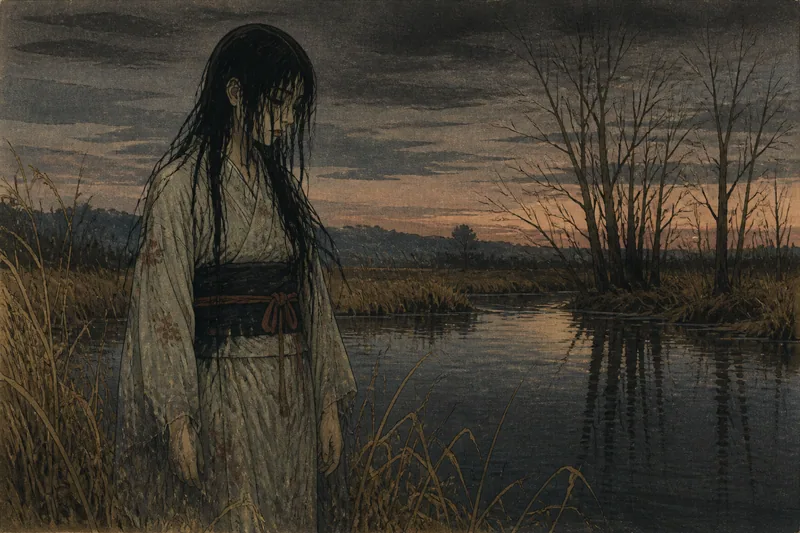 女の人の幽霊のイメージ挿絵