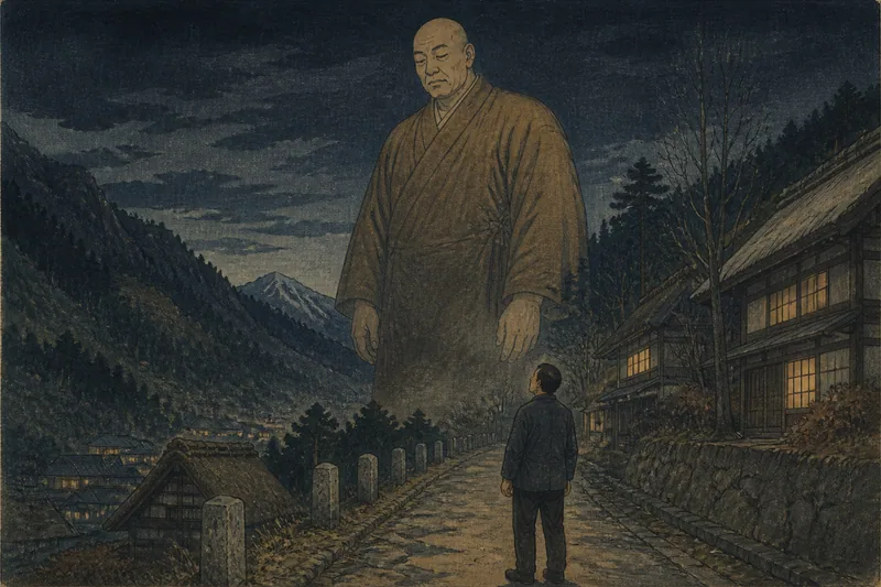 山ノ内の夜道の大入道のイメージ挿絵
