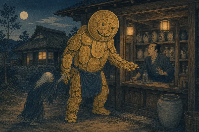 大判小判の化け物のイメージ挿絵