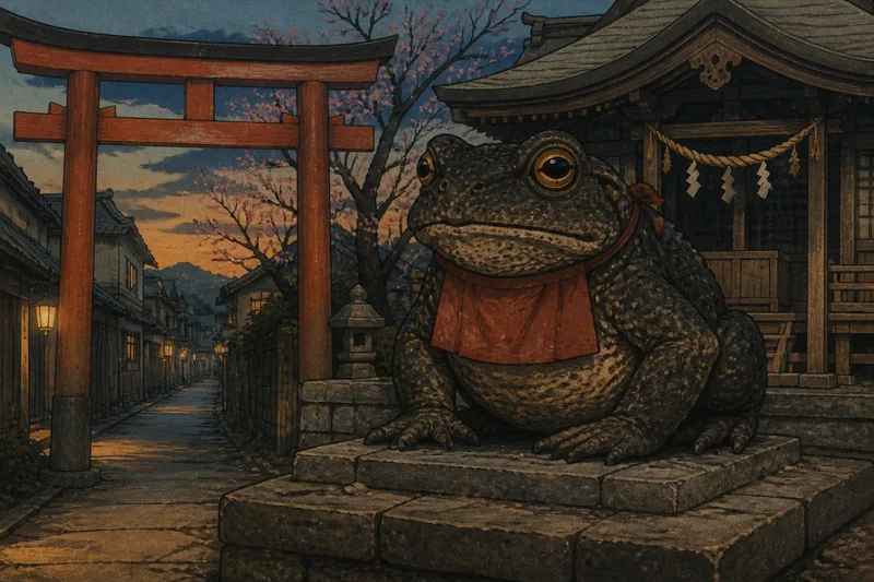 天神様の使いの大蝦蟇のイメージ挿絵