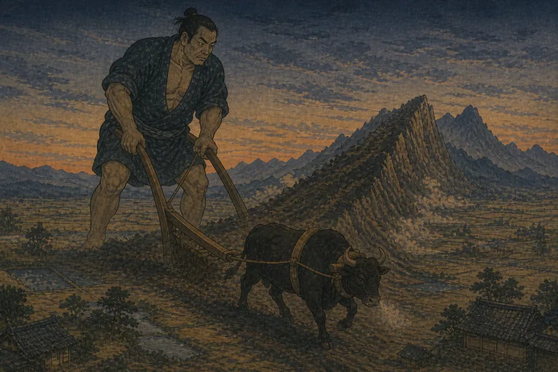 山陽小野田の巨人が作る山のイメージ挿絵