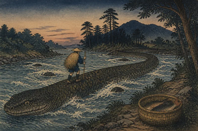 浜松の橋になった大蛇のイメージ挿絵