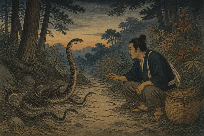 大きなヤマカガシのイメージ挿絵