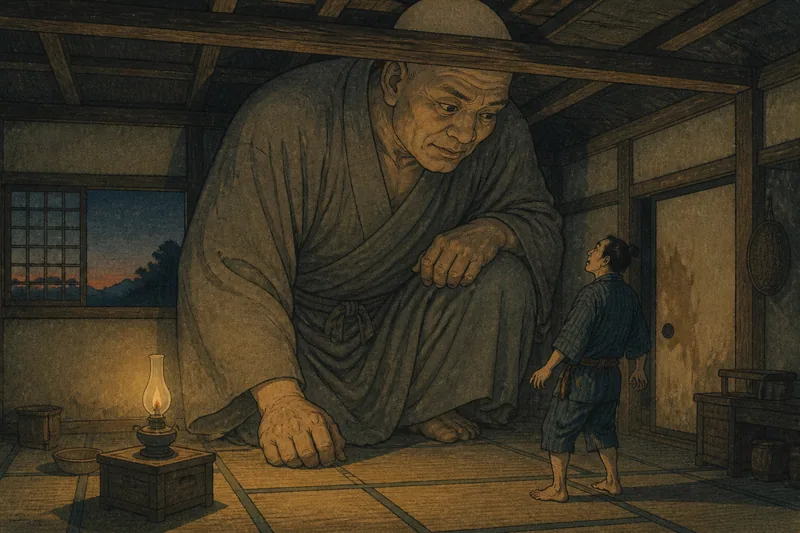 早川の天井を突く大入道のイメージ挿絵